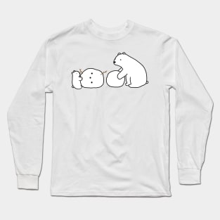 Polar Bear and Snowman Long Sleeve T-Shirt